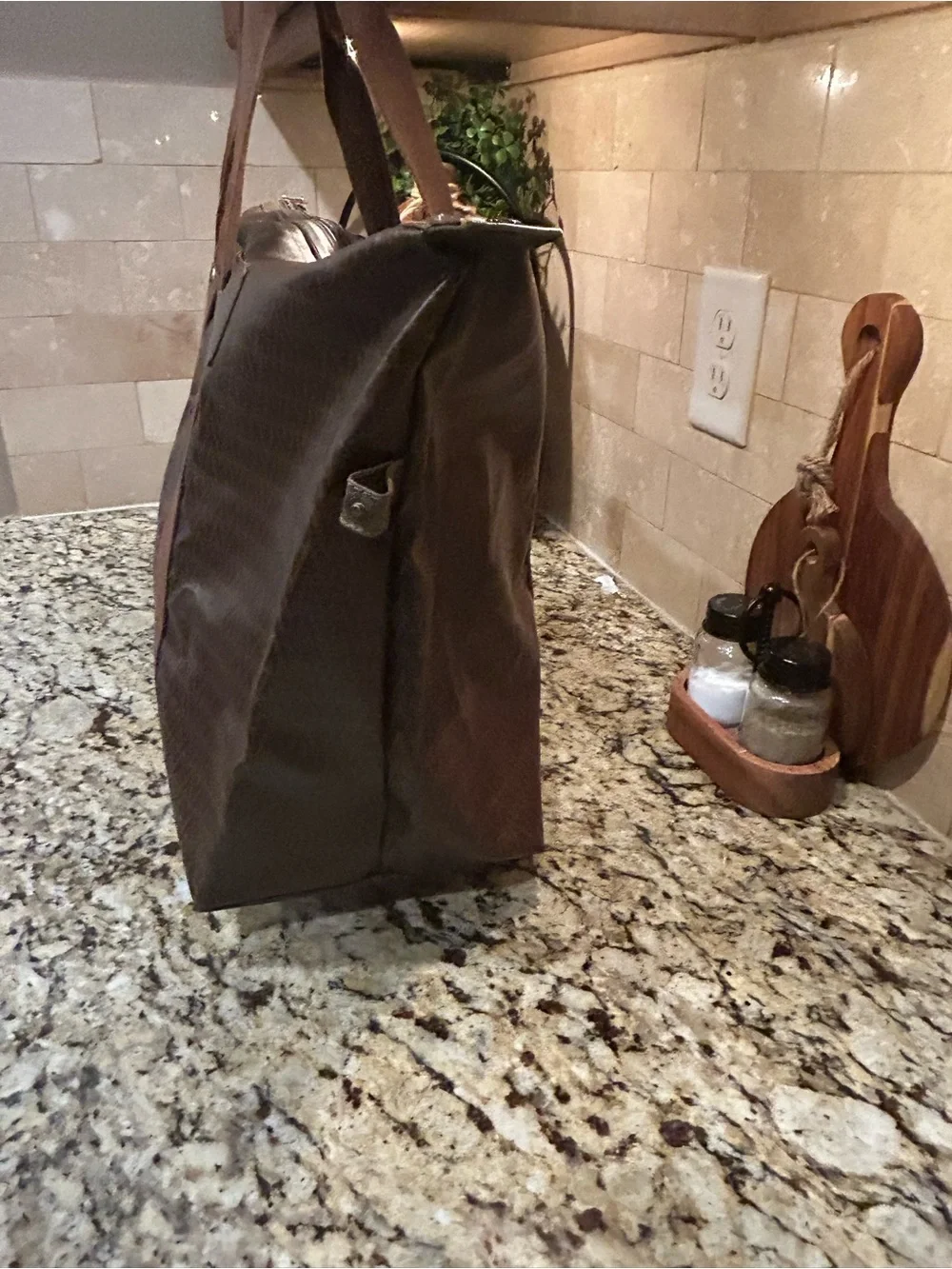 Mario Valentino Travel Duffel bag Brown Unisex Authentic Vintage with coa